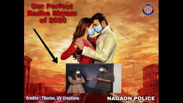 ಮಾಸ್ಕ್ ಧರಿಸಿದ 'ರಾಧೆ ಶ್ಯಾಮ್' ಪೋಸ್ಟರ್ ವೈರಲ್