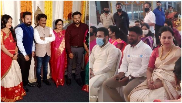 'ಯುವರತ್ನ' ನಿರ್ದೇಶಕ ಸಂತೋಷ್ ಆನಂದ್ ರಾಮ್ ಸಹೋದರನ ಮದುವೆಯಲ್ಲಿ ಅಪ್ಪು ಮತ್ತು ಜಗ್ಗೇಶ್