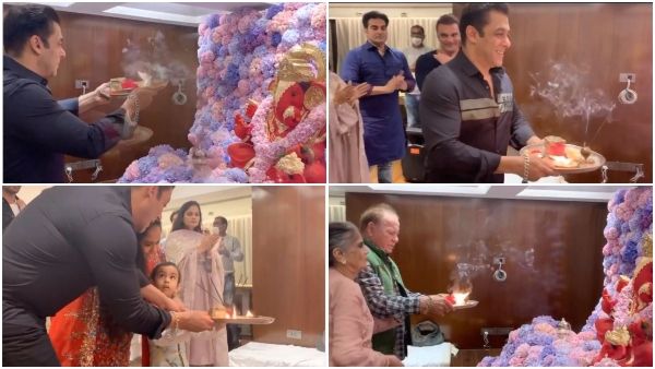 ಸಲ್ಮಾನ್ ಖಾನ್ ಮನೆಯಲ್ಲಿ ಗಣೇಶ ಚತುರ್ಥಿ ಸಂಭ್ರಮ: ಕುಟುಂಬದ ಜೊತೆ ಸಲ್ಮಾನ್ ಹಬ್ಬ ಆಚರಣೆ