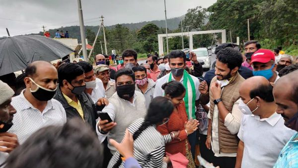 ಕೊಡಗಿನ ಜನರ ಕಷ್ಟ ಆಲಿಸಿದ ನಟ-ರಾಜಕಾರಣಿ ನಿಖಿಲ್ ಕುಮಾರ್