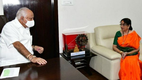 ಭಾರತಿ ವಿಷ್ಣುವರ್ಧನ್ ಇಂದ ಯಡಿಯೂರಪ್ಪ ಭೇಟಿ, ಭೂಮಿ ಪೂಜೆಗೆ ಆಹ್ವಾನ