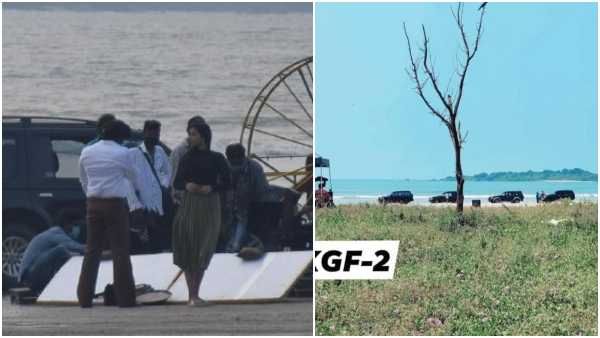 'KGF-2' ಮೇಕಿಂಗ್ ಫೋಟೋಗಳು: ಉಡುಪಿಯ ಕಡಲ ತೀರದಲ್ಲಿ ರಾಕಿ ಭಾಯ್-ರೀನಾ