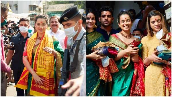 ಮುಂಬೈನಲ್ಲಿ ಕಂಗನಾ: ಸಿದ್ಧಿವಿನಾಯಕನ ದರ್ಶನ ಪಡೆದು ಸಂತಸ ಪಟ್ಟ ನಟಿ