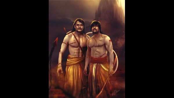 ರಾಮ-ಆಂಜನೇಯ ಅವತಾರದಲ್ಲಿ ದರ್ಶನ್-ಸುದೀಪ್; ಕಲಾವಿದ ಕರಣ್ ಕಲ್ಪನೆಯಲ್ಲಿ ಮೂಡಿದ ಚಿತ್ರಪಟ ವೈರಲ್