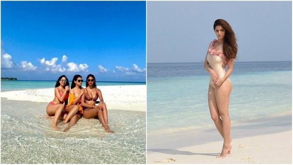 ಮಾಲ್ಡೀವ್ಸ್‌ನಲ್ಲಿ ನಟಿ ಶರ್ಮಿಳಾ ಮಾಂಡ್ರೆ ಮತ್ತು ವೇದಿಕಾ ಸಖತ್ ಹಾಟ್