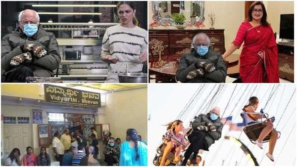 ದೀಪಿಕಾ, ಸಿದ್ಧಾರ್ಥ್, ಸುಮಲತಾ ಭೇಟಿಯಾಗಿ ದೋಸೆ ತಿನ್ನಲು ವಿದ್ಯಾರ್ಥಿ ಭವನಕ್ಕೆ ಬಂದ ಬರ್ನಿ ಸ್ಯಾಂಡರ್ಸ್