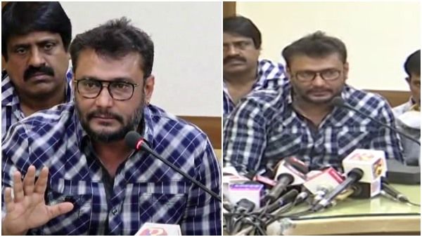 ನಮ್ಮಲ್ಲಿರೋರು ಮೊದಲು ಕನ್ನಡ ಅಭಿಮಾನ ಬೆಳೆಸಿಕೊಳ್ಳಬೇಕು; ಫಿಲ್ಮ್ ಛೇಂಬರ್ ನಲ್ಲಿ ಗುಡುಗಿದ ದರ್ಶನ್