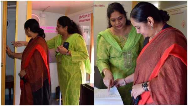 KSRTC ಬಸ್ಸಿನಲ್ಲಿ ನಿರ್ಮಾಣವಾದ ವಿಶೇಷ ಸ್ತ್ರೀ ಶೌಚಾಲಯ ಪರಿಶೀಲಿಸಿದ ನಟಿ ಶ್ರುತಿ