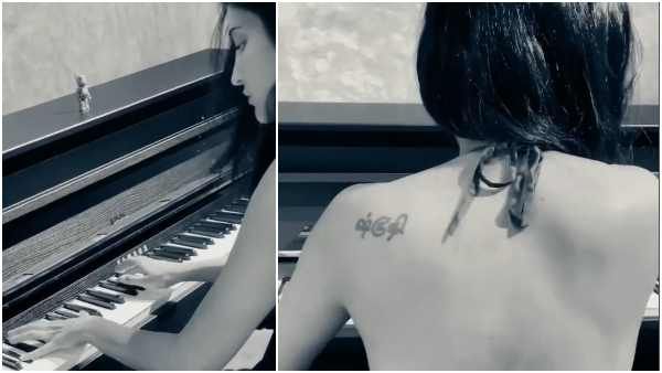 ಬ್ಯಾಕ್ ಲೆಸ್ ಡ್ರೆಸ್ ಧರಿಸಿ ಪಿಯಾನೋ ನುಡಿಸುತ್ತಿರುವ ಶ್ರುತಿ ಹಾಸನ್; ವಿಡಿಯೋ ವೈರಲ್