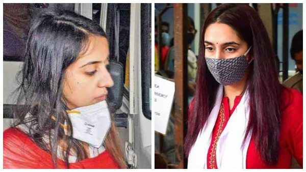 ಡ್ರಗ್ಸ್ ಪ್ರಕರಣ: ನ್ಯಾಯಾಲಯಕ್ಕೆ ಹಾಜರಾದ ಸಂಜನಾ-ರಾಗಿಣಿ