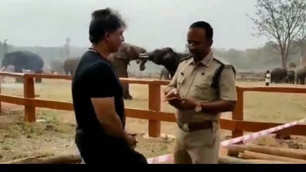 ದುಬಾರೆ ಫಾರೆಸ್ಟ್‌ನಲ್ಲಿ 'ಸಲಗ' ವಿಜಯ್ ಜೊತೆಗೆ ಆಡಿ‌ಕುಣಿದ ಮಾವುತರು