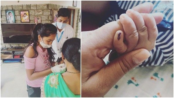 ಜೂ.ಚಿರುಗೆ ಪೋಲಿಯೋ ಲಸಿಕೆ ಹಾಕಿಸಿ ಸಂತಸ ವ್ಯಕ್ತ ಪಡಿಸಿದ ನಟಿ ಮೇಘನಾ ರಾಜ್