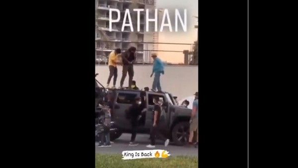 ವಿಡಿಯೋ: ಚಲಿಸುತ್ತಿರುವ ಕಾರಿನ ಮೇಲೆ ಶಾರೂಖ್ ಖಾನ್ ಸಾಹಸ