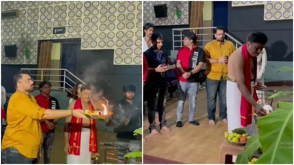 'ರಾಬರ್ಟ್' ಪ್ರದರ್ಶನಕ್ಕೂ ಮುಂಚೆ ಚಿತ್ರಮಂದಿರದಲ್ಲಿ ಸಿನಿಮಾತಂಡದಿಂದ ವಿಶೇಷ ಪೂಜೆ