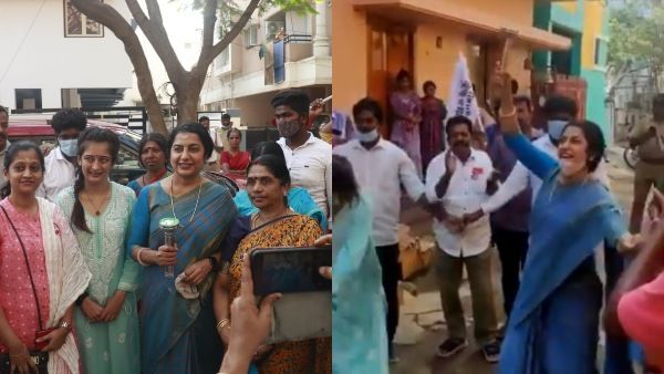 ಕಮಲ್ ಹಾಸನ್ ಪರ ಪ್ರಚಾರ: ರಸ್ತೆಯಲ್ಲಿ ಡ್ಯಾನ್ಸ್ ಮಾಡಿದ ಸುಹಾಸಿನಿ-ಅಕ್ಷರಾ