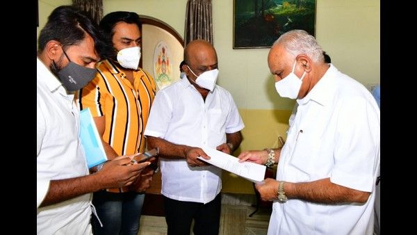 ಮುಖ್ಯಮಂತ್ರಿ ಯಡಿಯೂರಪ್ಪ ಭೇಟಿ ಮಾಡಿದ ಭಾಮ ಹರೀಶ್, ಜೆಕೆ