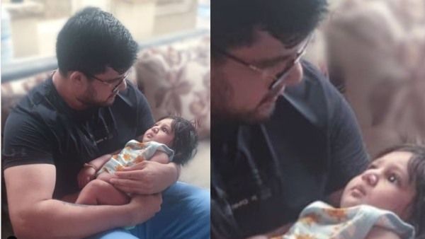 ನನ್ನ ಜೀವನದಲ್ಲಿ ಯಾವತ್ತೂ ಮಗು ಎತ್ತಿಕೊಂಡಿರ್ಲಿಲ್ಲ: ಸೂರಜ್ ಸರ್ಜಾ ತೋಳಲ್ಲಿ ಜ್ಯೂ.ಚಿರು