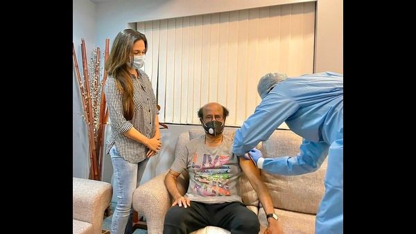 ಚಿತ್ರೀಕರಣದಿಂದ ಹಿಂತಿರುಗುತ್ತಿದ್ದಂತೆ ಕೋವಿಡ್ ಲಸಿಕೆ ಪಡೆದ ರಜನಿಕಾಂತ್