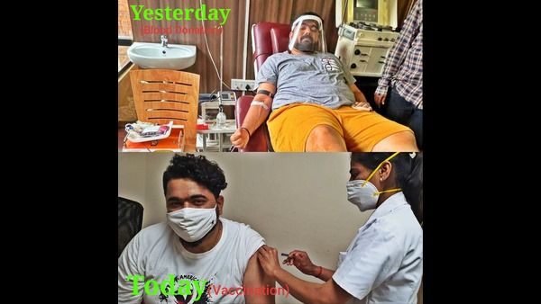 ಲಸಿಕೆ ಪಡೆಯುವುದಕ್ಕೂ ಮುಂಚೆ ರಕ್ತದಾನ ಮಾಡಿದ ತರುಣ್ ಸುಧೀರ್