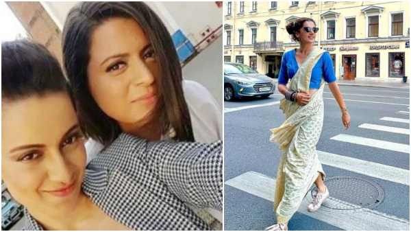 ಸೀರೆ ಧರಿಸಿ ವಿದೇಶದಲ್ಲಿ ಸುತ್ತಾಡಿದ ತಾಪ್ಸಿ ಕಾಲೆಳೆದ ಕಂಗನಾ ಸಹೋದರಿ