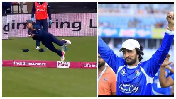 ವಿಡಿಯೋ: ಹರ್ಲೀನ್ ಹಿಡಿದ ಕ್ಯಾಚ್ ನೋಡಿ ಅವಾಕ್ಕಾದ ಕಿಚ್ಚ ಸುದೀಪ್