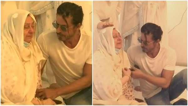 ವೈರಲ್ ಫೋಟೋ: ಕಣ್ಣೀರಿಡುತ್ತಿದ್ದ ದಿಲೀಪ್ ಕುಮಾರ್ ಪತ್ನಿಗೆ ಶಾರುಖ್ ಸಾಂತ್ವನ