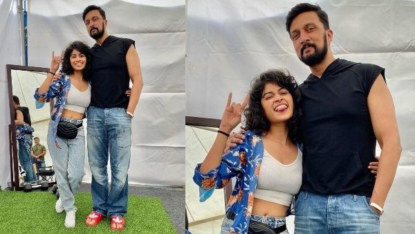 ಕಿಚ್ಚ ಸುದೀಪ್ ಜೊತೆ ಮಿರ ಮಿರ ಮಿಂಚುತ್ತಿರುವ ಈ ಬೆಡಗಿ ಯಾರು?