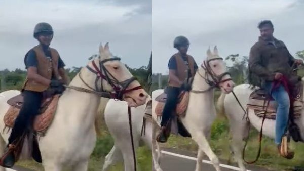 ಮಗನ ಜೊತೆ ನಟ ದರ್ಶನ್ ಕುದುರೆ ಸವಾರಿ, ವಿಡಿಯೋ ವೈರಲ್