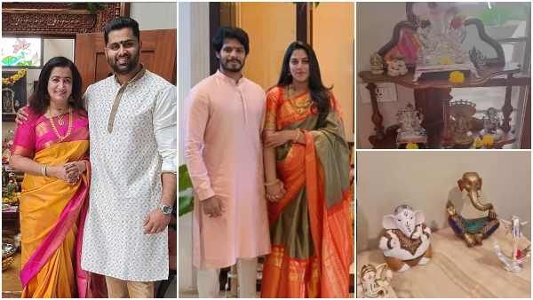 ನಿಖಿಲ್ ಕುಮಾರ್ ಮತ್ತು ಸುಲಮತಾ ಅಂಬರೀಶ್ ಮನೆಯಲ್ಲಿ ಗಣೇಶ ಆಚರಣೆ ಹೇಗಿದೆ ನೋಡಿ