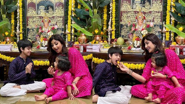 ಪತಿ ಜೊತೆಗಿಲ್ಲದ ನೋವಿನಲ್ಲೂ ಗಣೇಶ ಹಬ್ಬ ಆಚರಿಸಿದ ಶಿಲ್ಪಾ ಶೆಟ್ಟಿ