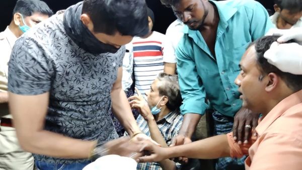 ಅಪಘಾತಕ್ಕೀಡಾದ ಗಾಯಾಳುಗಳಿಗೆ ಚಿಕಿತ್ಸೆ ನೀಡಿ ಗಮನ ಸೆಳೆದ ಅಜಯ್ ರಾವ್