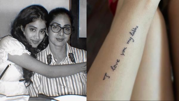 ಶ್ರೀದೇವಿ ಪುತ್ರಿಯ ಮಾತೃಪ್ರೇಮ: ಅಮ್ಮನ ಕೈ ಬರಹ ಟ್ಯಾಟೂ ಹಾಕಿಸಿದ ಜಾಹ್ನವಿ