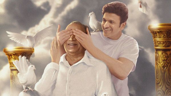 ಕಲಾವಿದನ ಕೈಚಳಕ: ಸ್ವರ್ಗದಲ್ಲಿ ಅಣ್ಣಾವ್ರು-ಪುನೀತ್ ರಾಜ್‌ಕುಮಾರ್ ಕಣ್ಣಾಮುಚ್ಚಾಲೆ ಆಟ