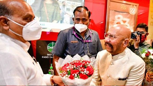 ವಿಶ್ವಕಪ್ ವಿಜೇತನ ಜೊತೆ '83' ಸಿನಿಮಾ ವೀಕ್ಷಿಸಿದ ಸಿಎಂ ಬೊಮ್ಮಾಯಿ