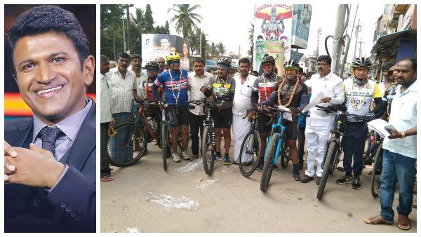 ಪುನೀತ್ ಸಮಾಧಿ ದರ್ಶನಕ್ಕೆ ಮೈಸೂರಿನಿಂದ ಬೆಂಗಳೂರಿಗೆ ಸೈಕಲ್ ಯಾತ್ರೆ