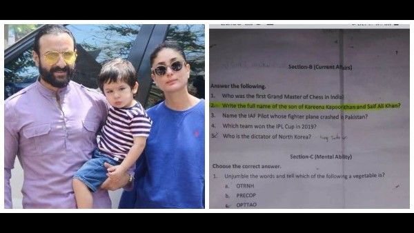 ಶಾಲಾ ಪರೀಕ್ಷೆಯಲ್ಲಿ ಕರೀನಾ ಕಪೂರ್ ಪುತ್ರನ ಬಗ್ಗೆ ಪ್ರಶ್ನೆ: ಇದೇನು ಪ್ರಶ್ನೆ ಕೇಳಿದ್ದಾರೆ?