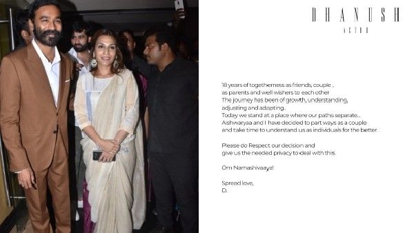 ರಜನಿಕಾಂತ್ ಹಿರಿಯ ಪುತ್ರಿ ಐಶ್ವರ್ಯಾಗೆ ವಿಚ್ಛೇದನ ನೀಡಿದ ಧನುಷ್: ಇಬ್ಬರೂ ಕೊಟ್ಟ ಕಾರಣವೇನು?