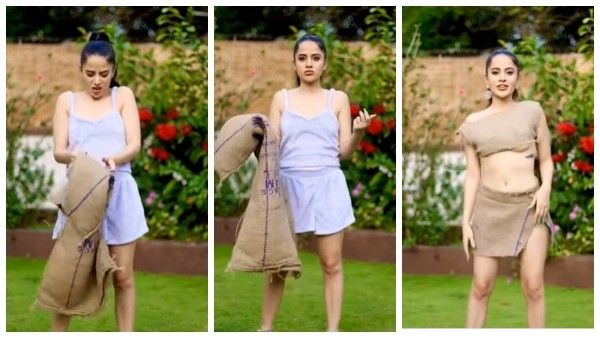 ಗೋಣಿ ಚೀಲ ಹರಿದು ಲಂಗ, ಅಂಗಿ ಮಾಡಿದ ಉರ್ಫಿ: ಸೃಜನಶೀಲತೆಗೆ ಭಾರಿ ಮೆಚ್ಚುಗೆ!