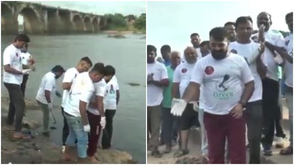 ಗ್ರೀನ್ ಗೆಳೆಯರ ಜೊತೆ ಸೇರಿ ತುಂಗಾಭದ್ರಾ ನದಿ ತಟ ಸ್ವಚ್ಛಗೊಳಿಸಿದ ಮಾಸ್ಟರ್ ಆನಂದ್