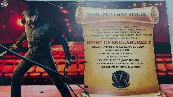 ದೆಹಲಿಯಲ್ಲಿ ಸಂಸದರಿಗೆ 'ವಿಕ್ರಾಂತ್ ರೋಣ' ವಿಶೇಷ ಶೋ