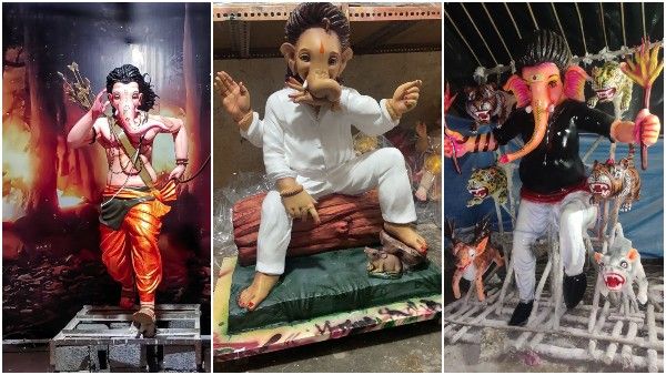 ಆಂಧ್ರ- ತೆಲಂಗಾಣದಲ್ಲಿ ಪುಷ್ಪ, ರಾಮ್‌, ಭೀಮ್ ಗಣೇಶ ಮೂರ್ತಿಗಳ ಕಾರುಬಾರು!