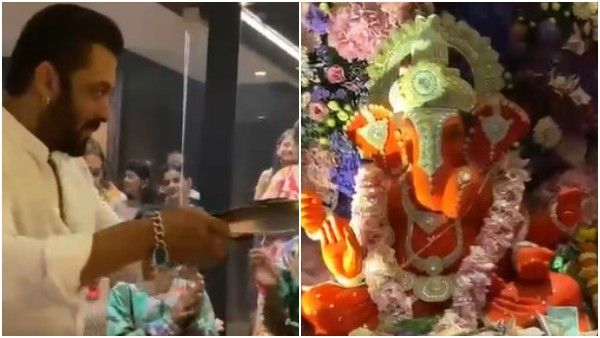ಸಲ್ಮಾನ್ ಖಾನ್ ಮನೆಯಲ್ಲಿ ಗಣೇಶ ಹಬ್ಬ: ವಿಘ್ನ ನಿವಾರಕನಿಗೆ ಆರತಿ ಬೆಳಗಿ ಸಲ್ಲು ಭಜನೆ