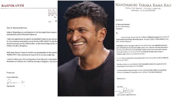 ಅಪ್ಪುಗಾಗಿ ಬಂದೇ ಬರ್ತೀವಿ: ಪತ್ರ ಬರೆದ ರಜನೀಕಾಂತ್, ಜೂ ಎನ್‌ಟಿಆರ್