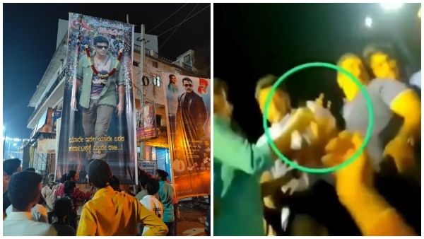 ಅಪ್ಪು ಫ್ಯಾನ್ಸ್.. ದರ್ಶನ್ ಫ್ಯಾನ್ಸ್ ಮಧ್ಯೆ ಚಪ್ಪಲಿ ಎಸೆದವರು ಯಾರು?