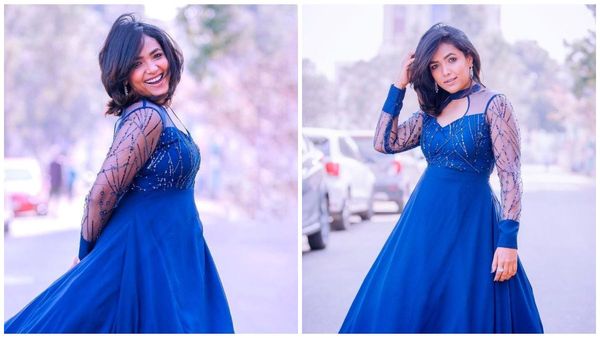 Anupama Gowda: ನೀಲಿ ಬಣ್ಣದ ಕಾಸ್ಟ್ಯೂಮ್‌ನಲ್ಲಿ ಅನುಪಮಾಗೌಡ ಫುಲ್ ಮಿಂಚಿಂಗ್