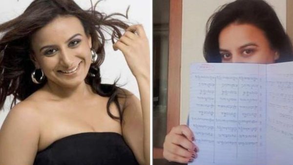 'ಮುಂಗಾರು ಮಳೆ' ತೆರೆಕಂಡ 17 ವರ್ಷಗಳ ಬಳಿಕ ಕನ್ನಡ ಬರೆಯಲು ಕಲಿತ ಪೂಜಾ ಗಾಂಧಿ: ಹೇಗಿದೆ ಹ್ಯಾಂಡ್ ರೈಟಿಂಗ್?