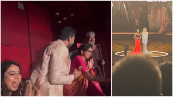 Oscars 2023: ಕೊನೆಯ ಸಾಲಿನಲ್ಲಿ ಕೂತು ಆಸ್ಕರ್ ಗೆಲ್ಲಿಸಿಕೊಟ್ಟ ರಾಜಮೌಳಿ: ಜಕ್ಕಣ್ಣ ಸಂಭ್ರಮಿಸಿದ ವಿಡಿಯೋ ವೈರಲ್