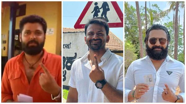 ವಿಶೇಷ ಚೇತನ ಅಕ್ಕನ ಜೊತೆ ಹುಟ್ಟೂರಲ್ಲಿ ಮತ ಚಲಾಯಿಸಿದ ಧನು; ಕೆರಾಡಿ ಸರ್ಕಾರಿ ಶಾಲೆಯಲ್ಲಿ ರಿಷಬ್ ಹಕ್ಕು ಚಲಾವಣೆ