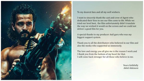 'ಏಜೆಂಟ್' ಸಿನಿಮಾ ಹೀನಾಯ ಸೋಲು: ಬಹಿರಂಗ ಪತ್ರ ಬರೆದ ಅಖಿಲ್ ಅಕ್ಕಿನೇನಿ