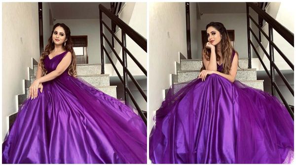 ಬಾರ್ಬಿ ಡಾಲ್ ರೀತಿ ಪರ್ಪಲ್ ಕಲರ್‌ ಡ್ರೆಸ್‌ನಲ್ಲಿ ಮಿಂಚಿದ ನಿವೇದಿತಾ ಗೌಡ